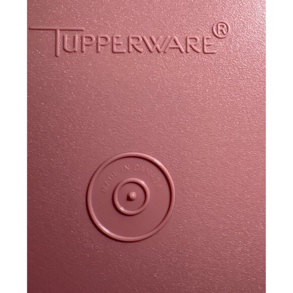 Tupperware Picnic Divided Trays Set of 2 Vintage Pink White Cafeteria Style - Picture 9 of 11